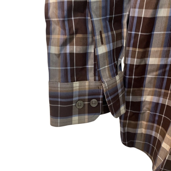 Daniel Cremieux Signature Collection Button Front Men's Shirt Non-Iron Brown - Picture 7 of 9
